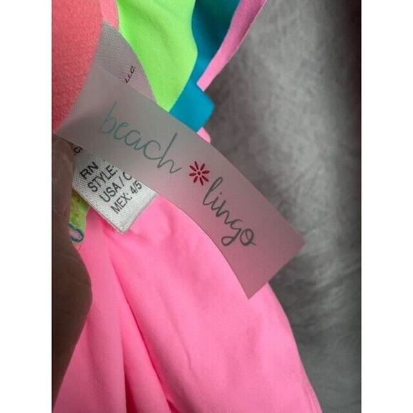 Beach Lingo BM20534 Girls Sunset Ruffle One-Piece Pink 4/5 Little Kid One Size - Picture 3 of 5